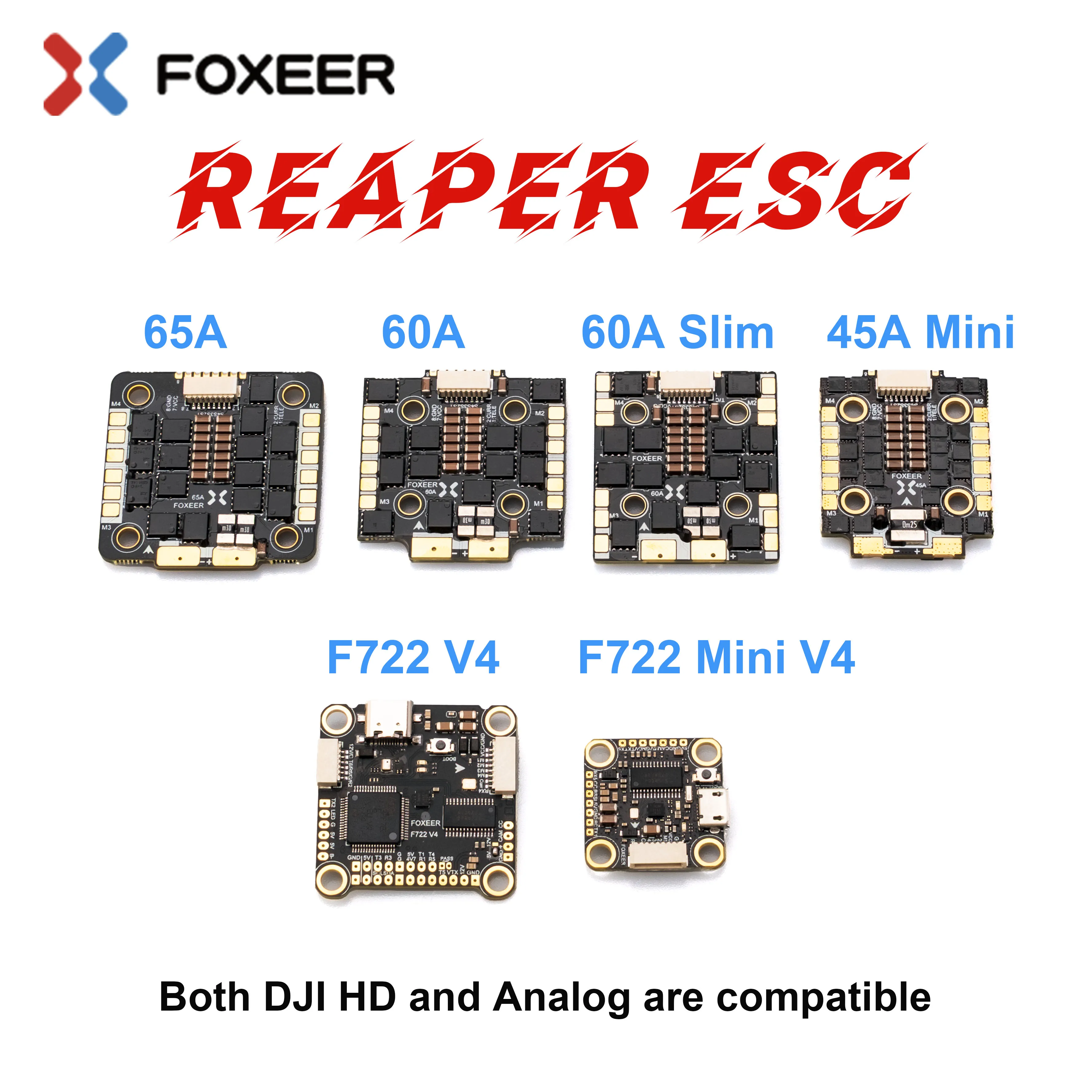 Foxeer Reaper F4 128K 45A 60A  - Foxeer Reaper F4 128K 65A Esc reseña y precio